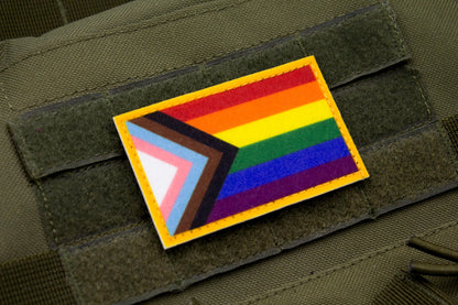 LGBTQ progress pride flag hook and loop patch