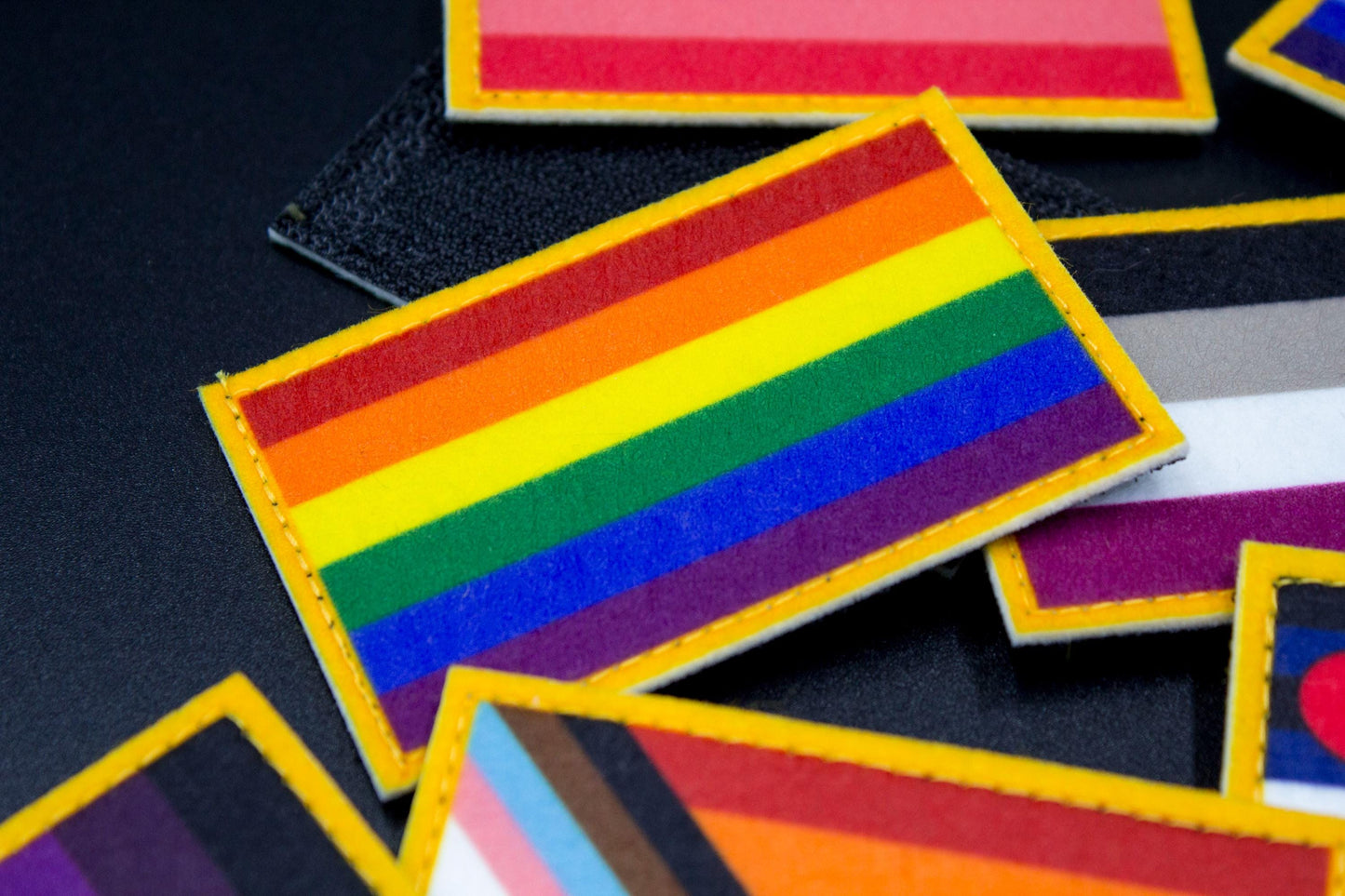 LGBTQ progress pride flag hook and loop patch