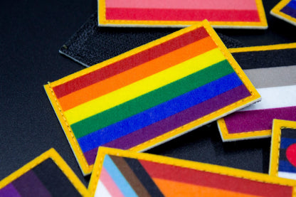 LGBTQ progress pride flag hook and loop patch