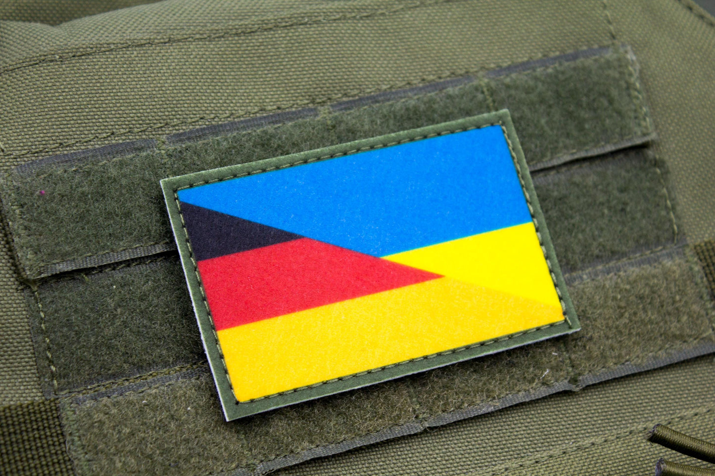 German and Ukraine Flag hook and loop patch deutschland flagge