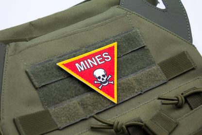 Military sapper mines hook and loop morale patch