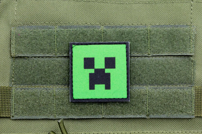 Creeper video game morale hook and loop patch