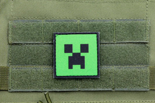 Creeper video game morale hook and loop patch