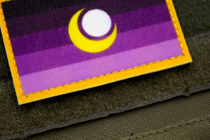 Enbian pride flag hook and loop patch