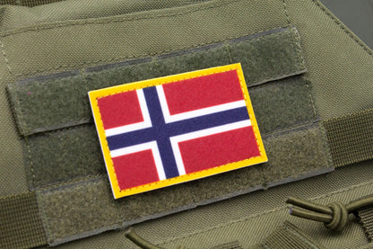 Norway flag hook and loop patch Norges flagg