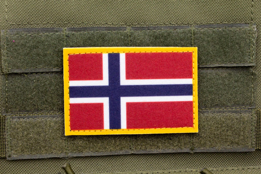 Norway flag hook and loop patch Norges flagg