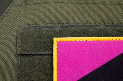 Queer anarchism flag hook and loop patch