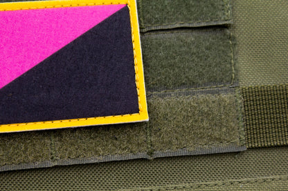 Queer anarchism flag hook and loop patch