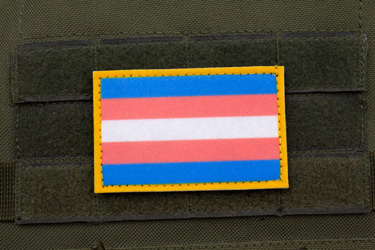 Transgender LGBTQ flag hook and loop patch