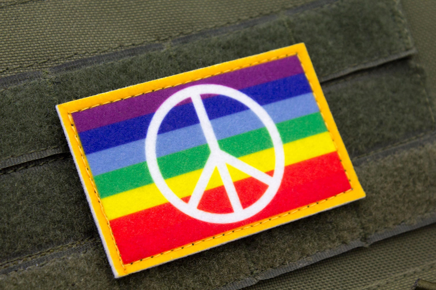 LGBTQ Peace flag hook and loop patch