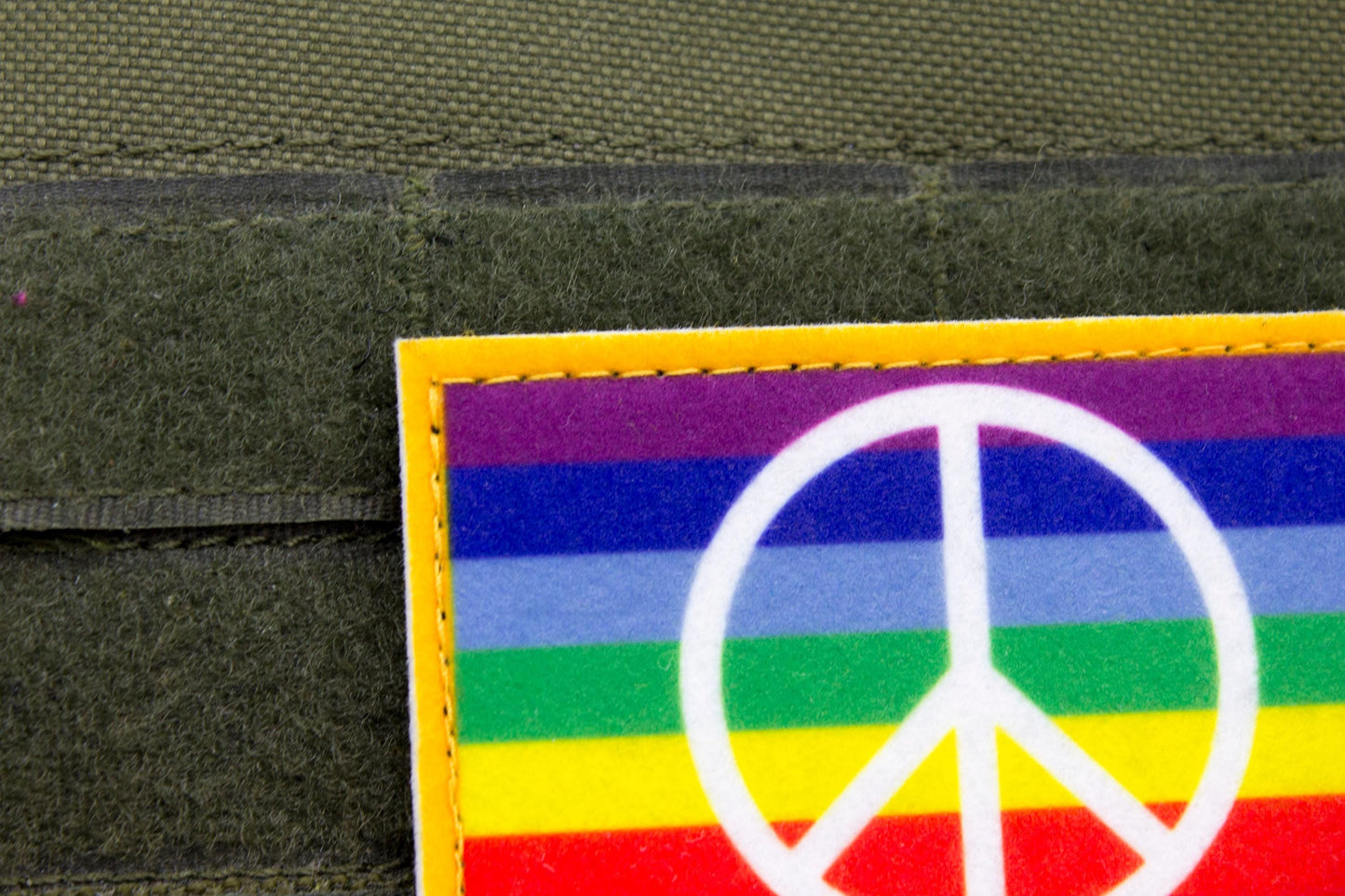 LGBTQ Peace flag hook and loop patch