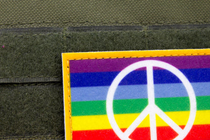 LGBTQ Peace flag hook and loop patch