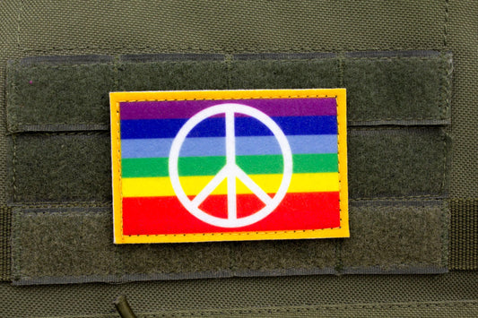 LGBTQ Peace flag hook and loop patch