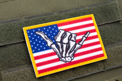 Hawaii shaka American surfing hook and loop patch