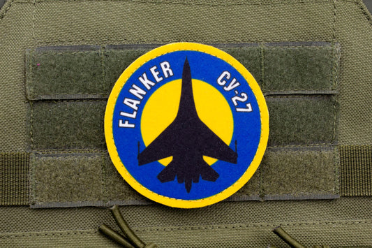 Flanker SU-27 pilot Ukrainian hook and loop patch