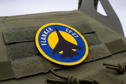 Flanker SU-27 pilot Ukrainian hook and loop patch