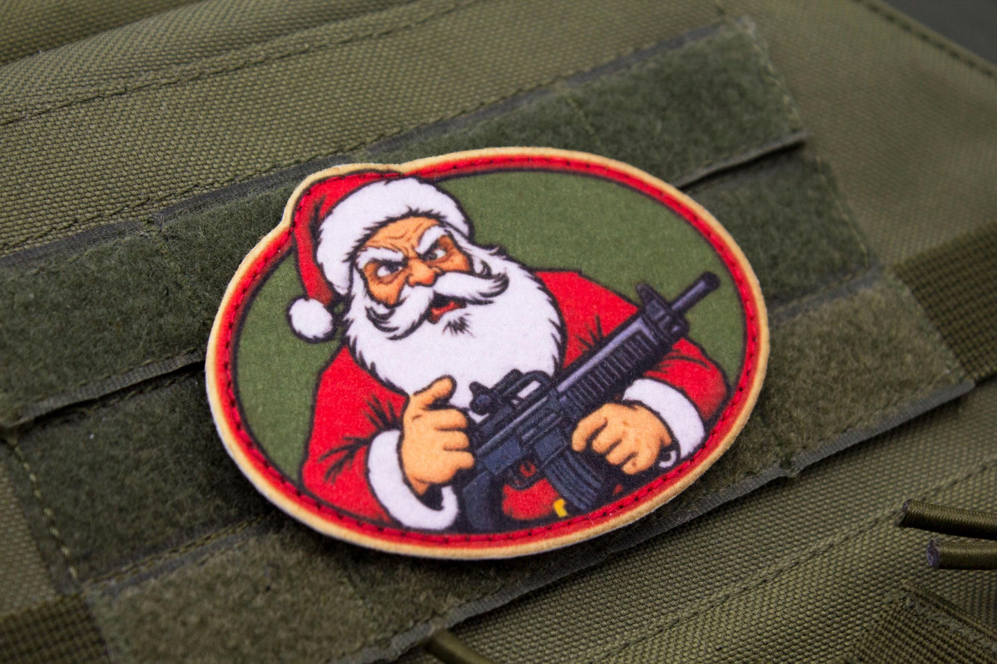 Santa Claus hook and loop morale patch