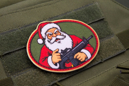 Santa Claus hook and loop morale patch