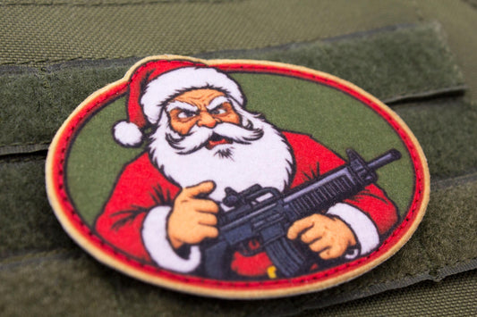 Santa Claus hook and loop morale patch