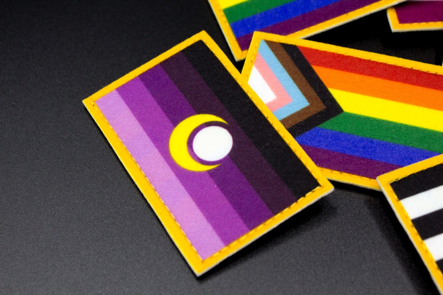 Enbian pride flag hook and loop patch