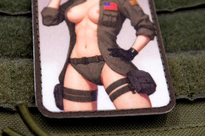 Sexy girl military hook and loop anime patch