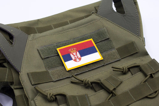 Serbia flag hook and loop patch  Застава Србије