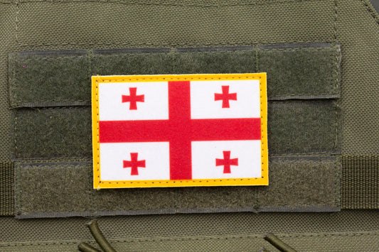 The flag of Georgia hook and loop patch Sakartvelos drosha