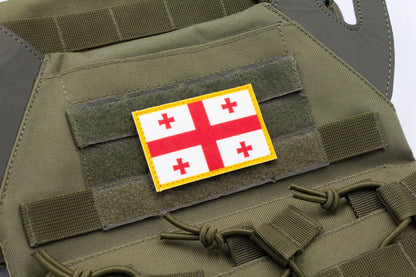 The flag of Georgia hook and loop patch Sakartvelos drosha