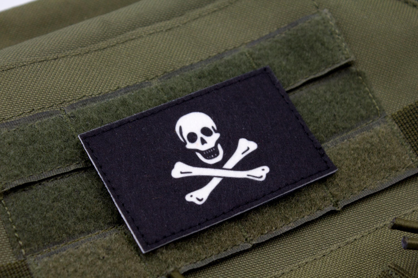 Pirate flag Jolly Roger hook and loop patch