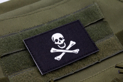 Pirate flag Jolly Roger hook and loop patch