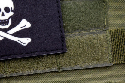 Pirate flag Jolly Roger hook and loop patch