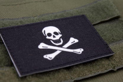 Pirate flag Jolly Roger hook and loop patch