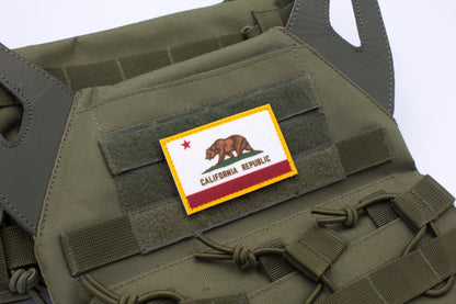 California flag patriotic hook and loop patch