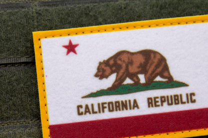California flag patriotic hook and loop patch
