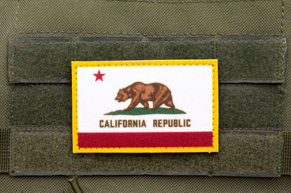 California flag patriotic hook and loop patch