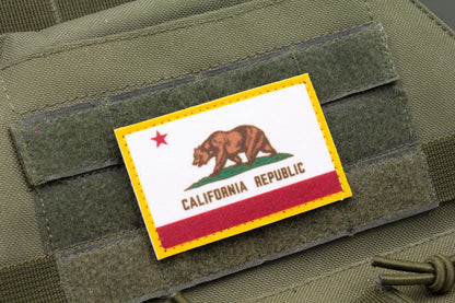 California flag patriotic hook and loop patch