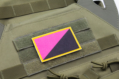 Queer anarchism flag hook and loop patch