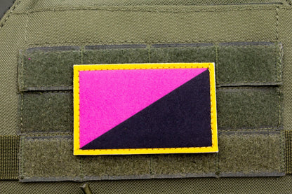 Queer anarchism flag hook and loop patch