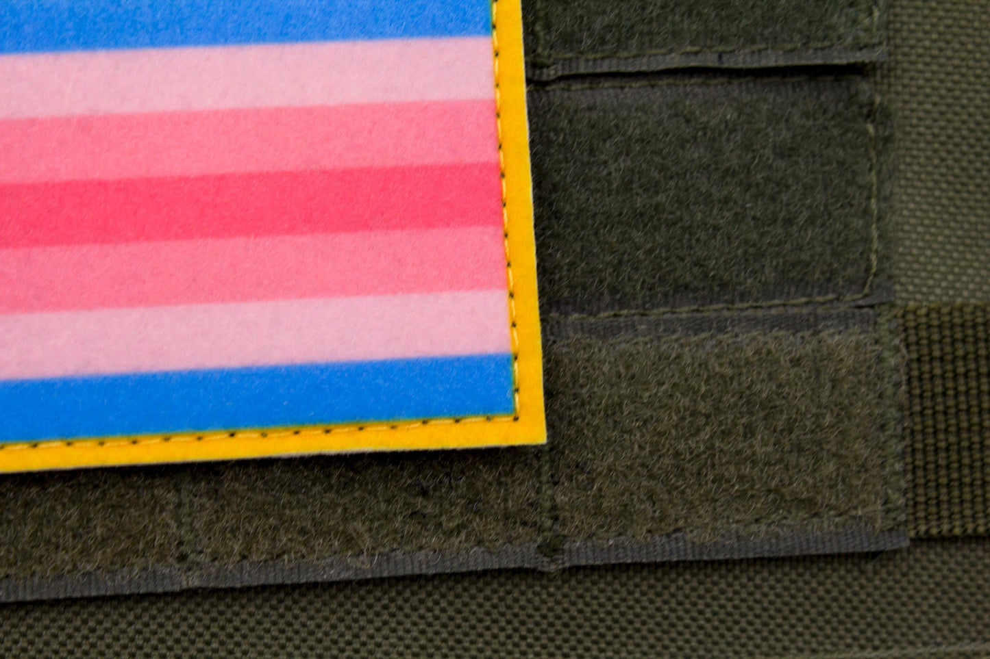 Trans woman LGBTQ flag hook and loop patch