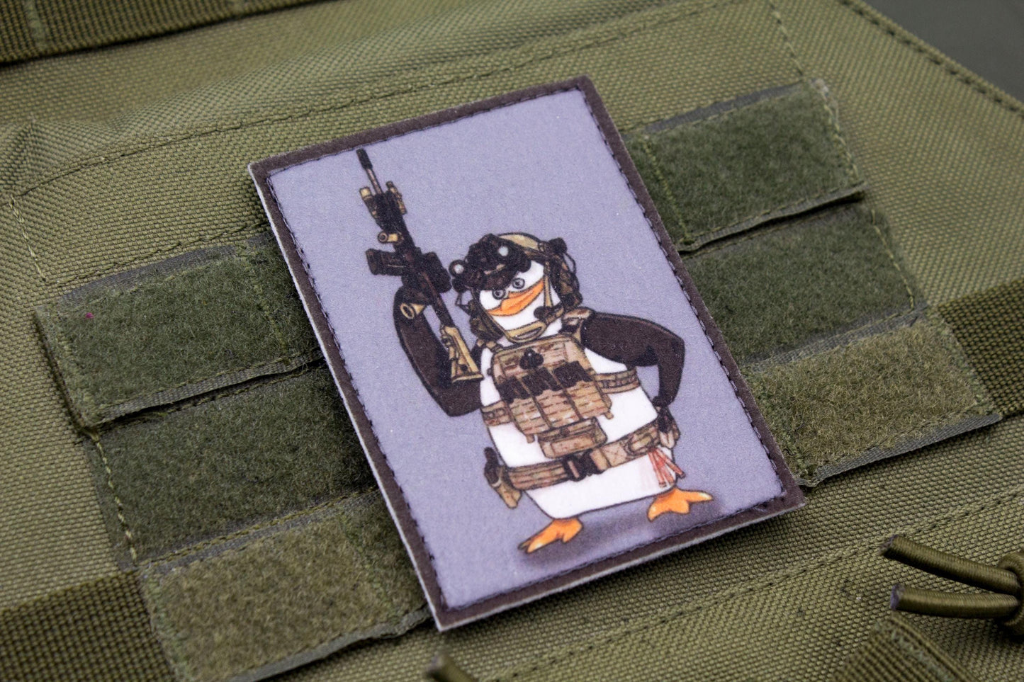 Penguin Meme hook and loop morale patch Madagascar penguins parody