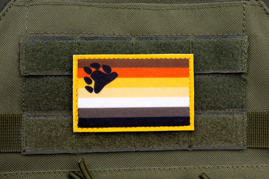 Bear LGBTQ flag hook and loop patch