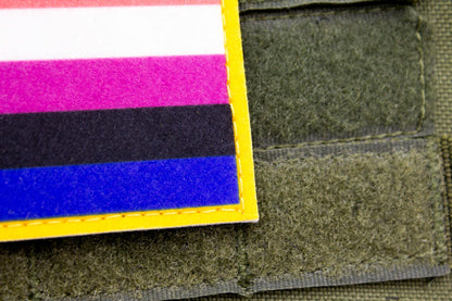 Gender fluidity LGBTQ flag hook and loop patch