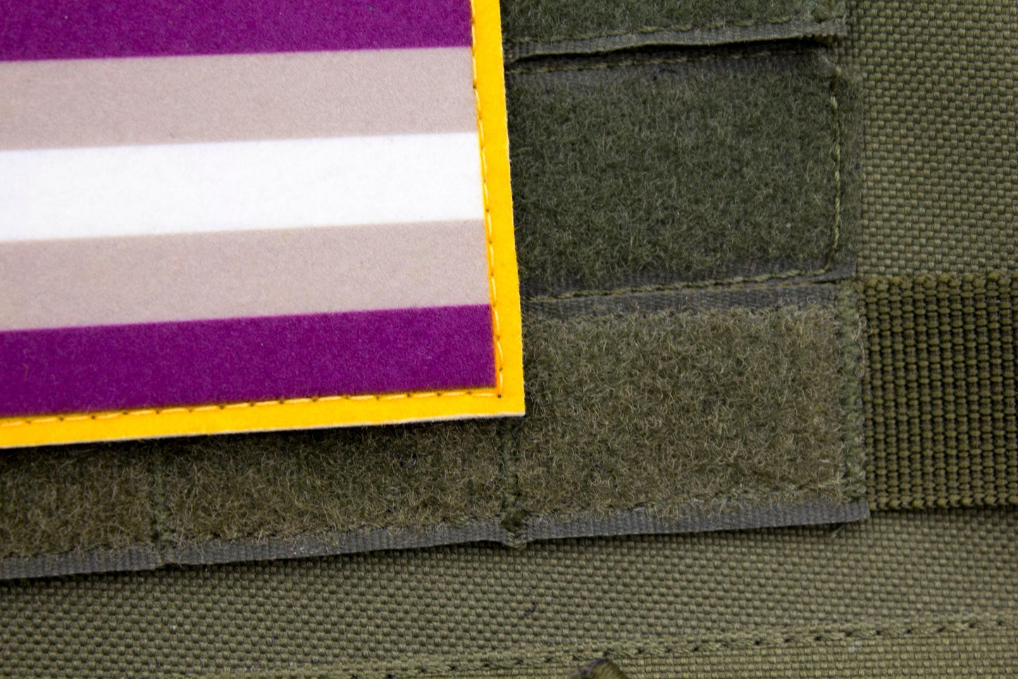 Gray asexuality LGBTQ flag hook and loop patch