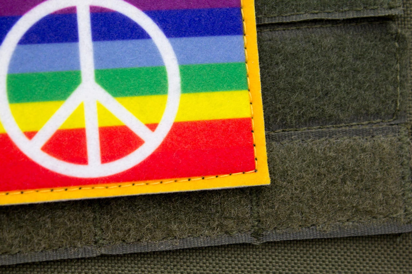 LGBTQ Peace flag hook and loop patch