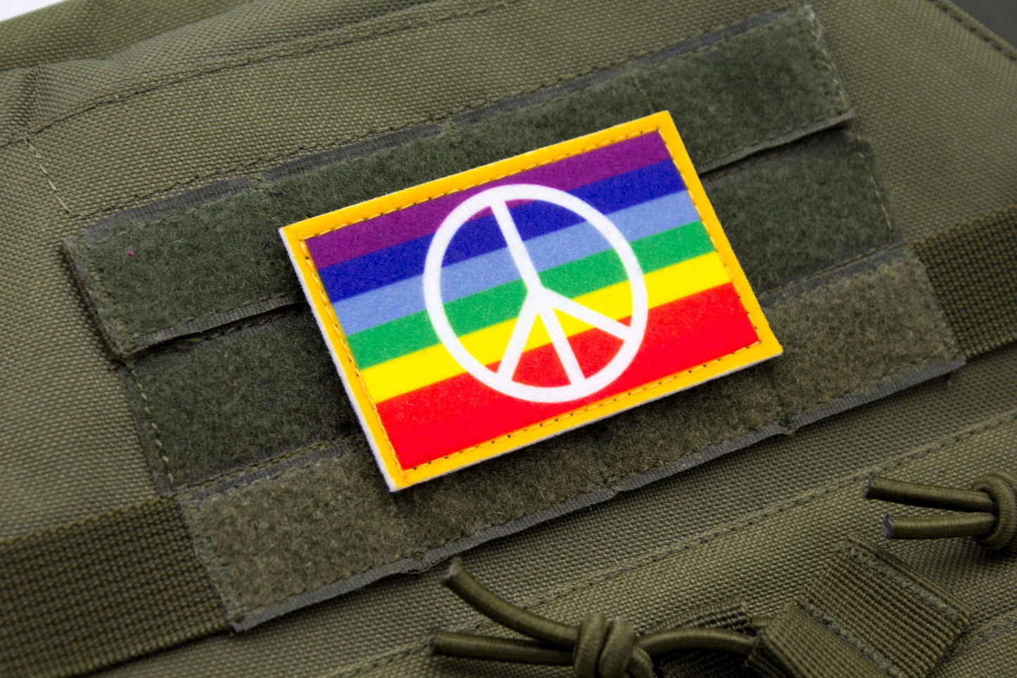 LGBTQ Peace flag hook and loop patch