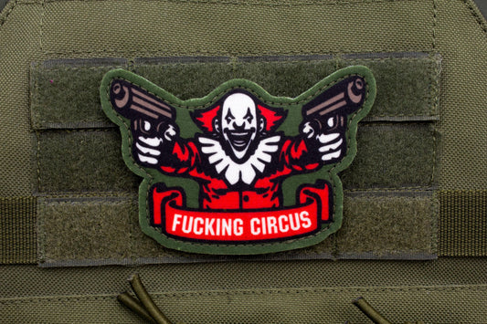 Scary clown fucking circus hook and loop morale patch