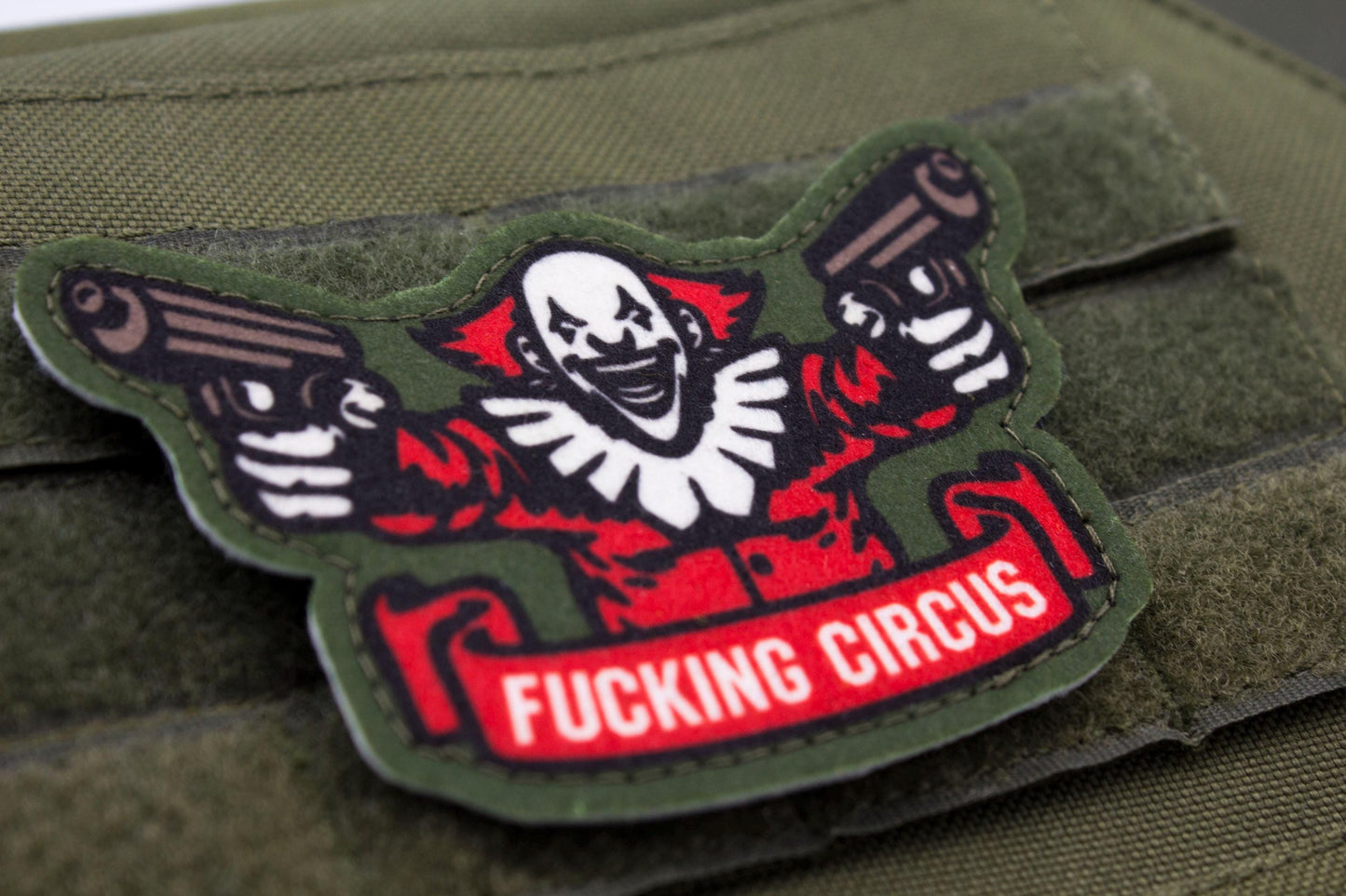 Scary clown fucking circus hook and loop morale patch
