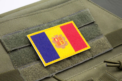 Andorra flag hook and loop patch Principat d’Andorra