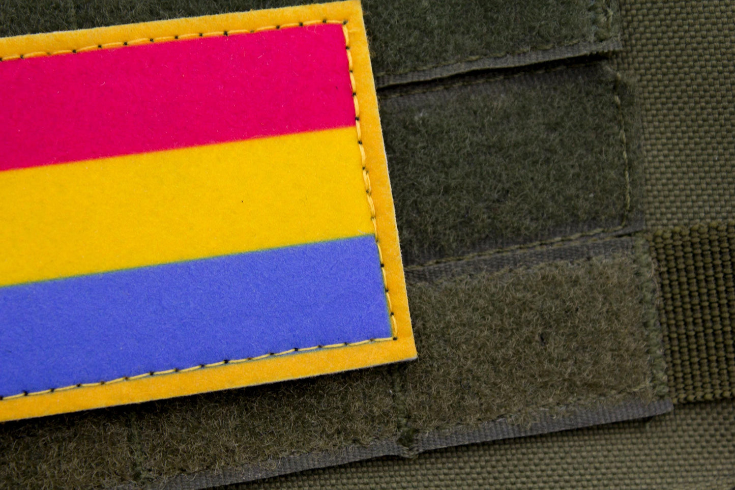 Pansexuality flag hook and loop patch