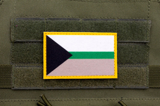 LGBTQ Demiromantic flag hook and loop patch